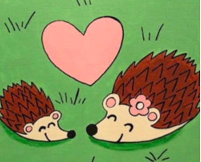 Hedgehog Love Canvas - Camp in a Bag