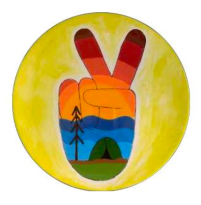 Adventure Awaits Peace Coupe Dinner Plate - Camp in a Bag