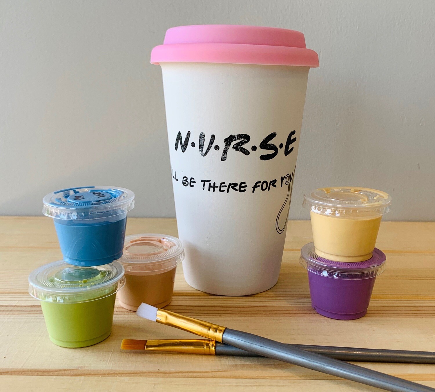 Coloring Book 16 oz Nurse &quot;I&#39;ll Be There for You&quot; Travel Mug