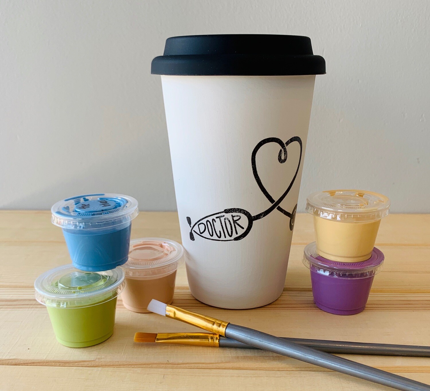 Coloring Book 16 oz Doctor Stethoscope Travel Mug