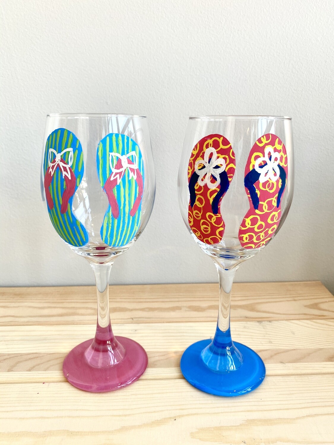 Set of 2 Wine Glasses to Paint
