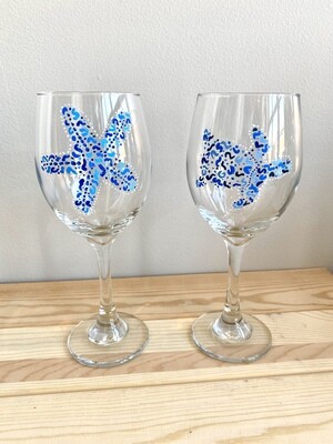 Set of 2 Wine Glasses to Paint