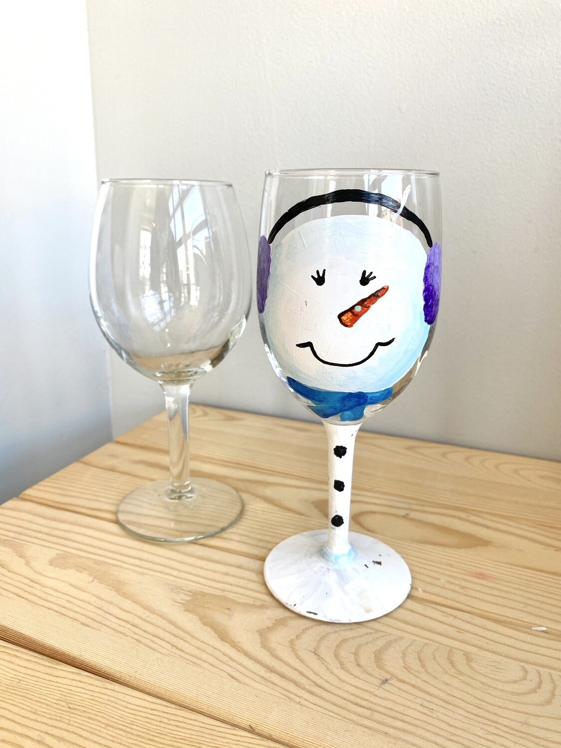 Set of 2 Wine Glasses to paint