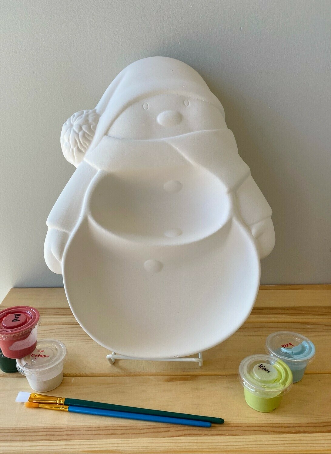 Snowman Section Dish