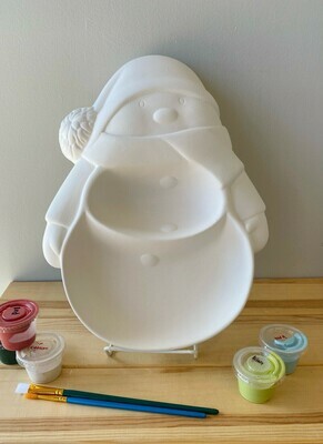 Snowman Section Dish