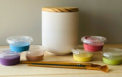 Large Modern Canister with Wooden Lid