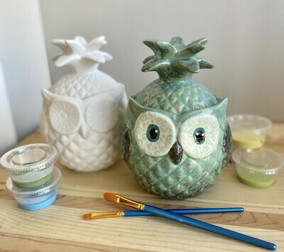 Pineapple Owl Jar