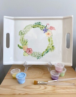 Rectangle Modern Serving Tray with Handles