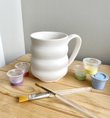 Stoneware Wavy Mug