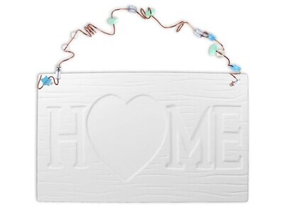 Home Tile Plaque with Heart
