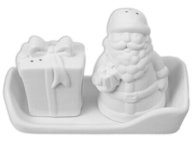 Santa and Present Salt and Pepper