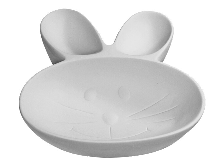 Bunny Face Bowl with 3 sections