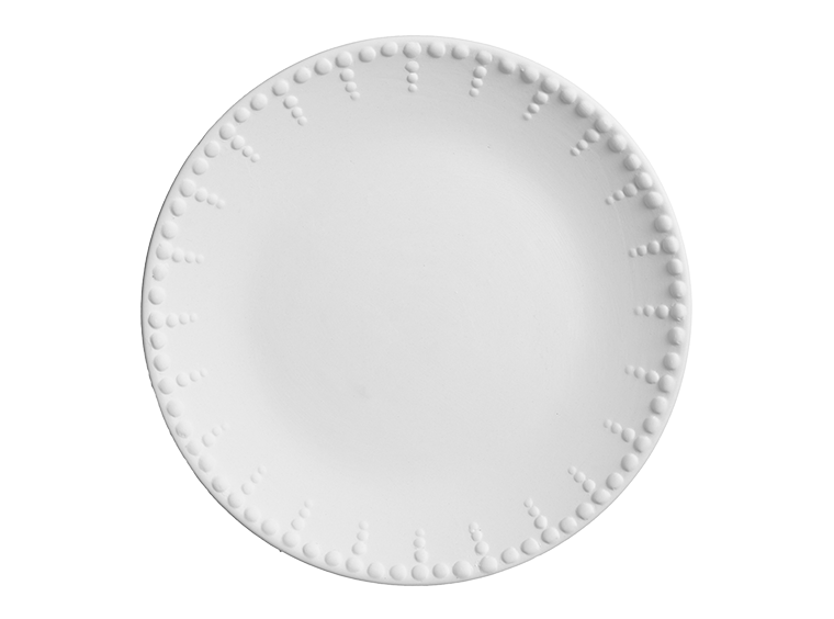 Bulbous Salad Plate with Dots
