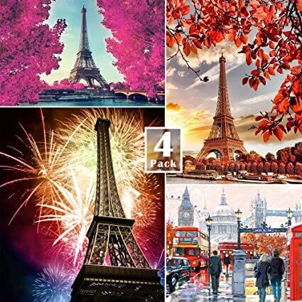 Kit de 4 pintura de diamantes de Paris