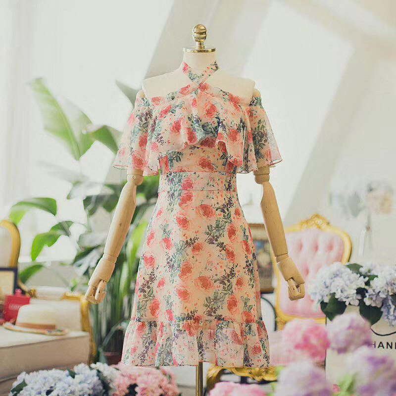 Rose Pattern Dress