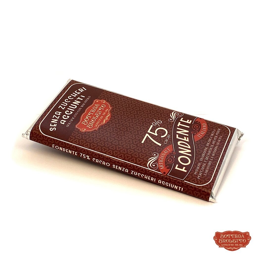 Cioccolato Fondente 75% cacao con Maltitolo