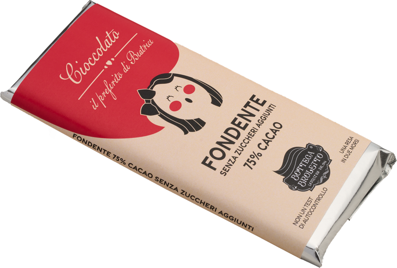 Cioccolato Fondente 75% cacao con Maltitolo Cioccolato Fondente 75% cacao con Maltitolo