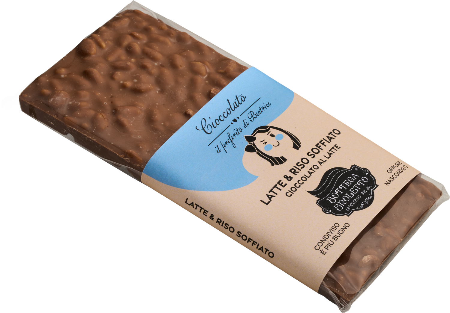Cioccolato Latte e Riso Soffiato 100 g. Cioccolato Latte e Riso Soffiato 100 g.