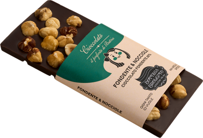 Cioccolato Fondente 60% con Nocciole Italiane tostate 100g Cioccolato Fondente 60% con Nocciole Italiane tostate 100g