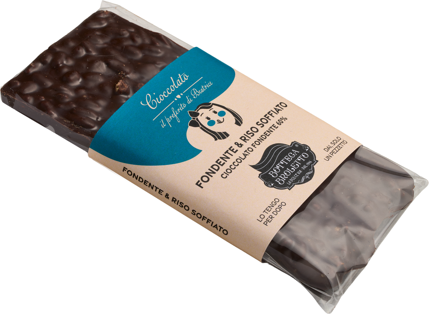 Cioccolato Fondente 60% e Riso Soffiato 100g