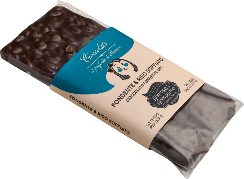 Cioccolato Fondente 60% e Riso Soffiato 100g
