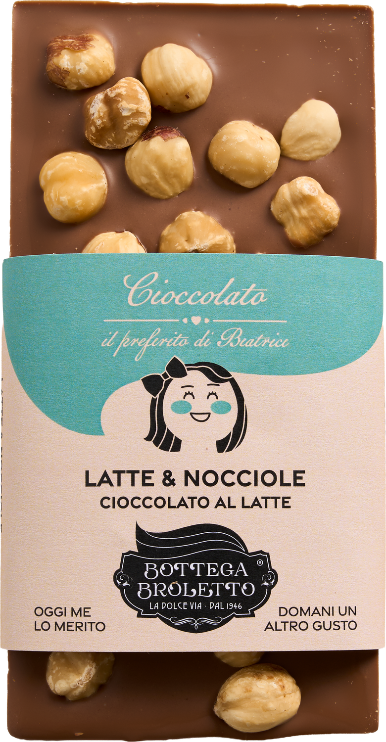 Cioccolato Latte con Nocciole Italiane tostate 100g