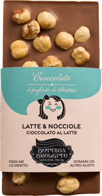 Cioccolato Latte con Nocciole Italiane tostate 100g