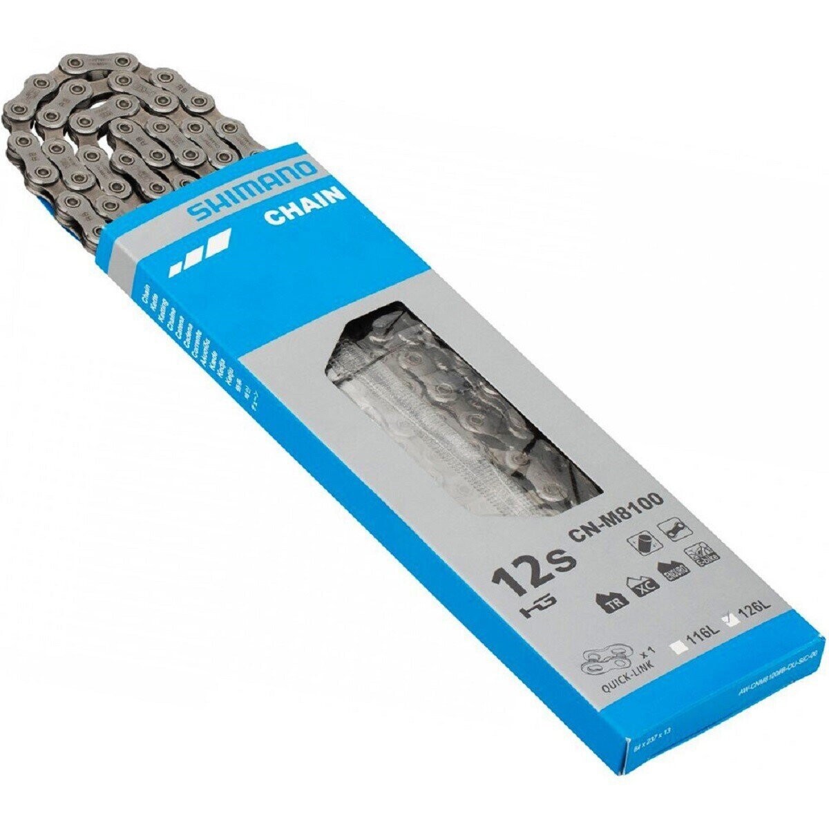 Cadena 126 eslabones +QL CN-M8100 12-Velocidades