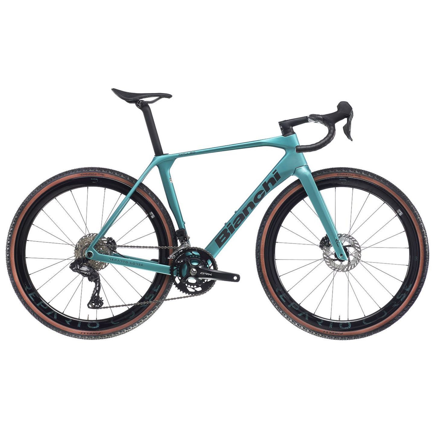Bianchi Bicicleta Gravel GRX 825 Di2 - IMPULSO RC - 2025 - celeste metallic / graphite / CK16