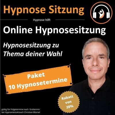 Gutschein: Paket 10 Hypnosesitzungen