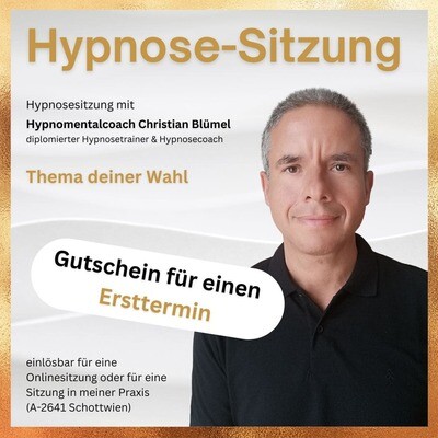 Gutschein: Hypnosesitzung zu Thema deiner Wahl