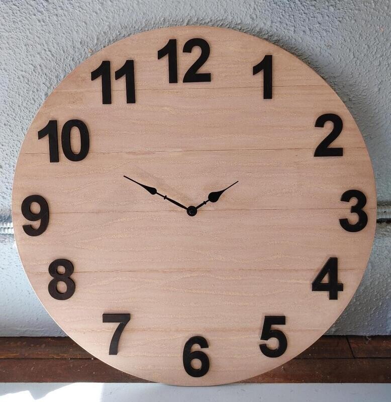 24&quot; Wooden Board Clock