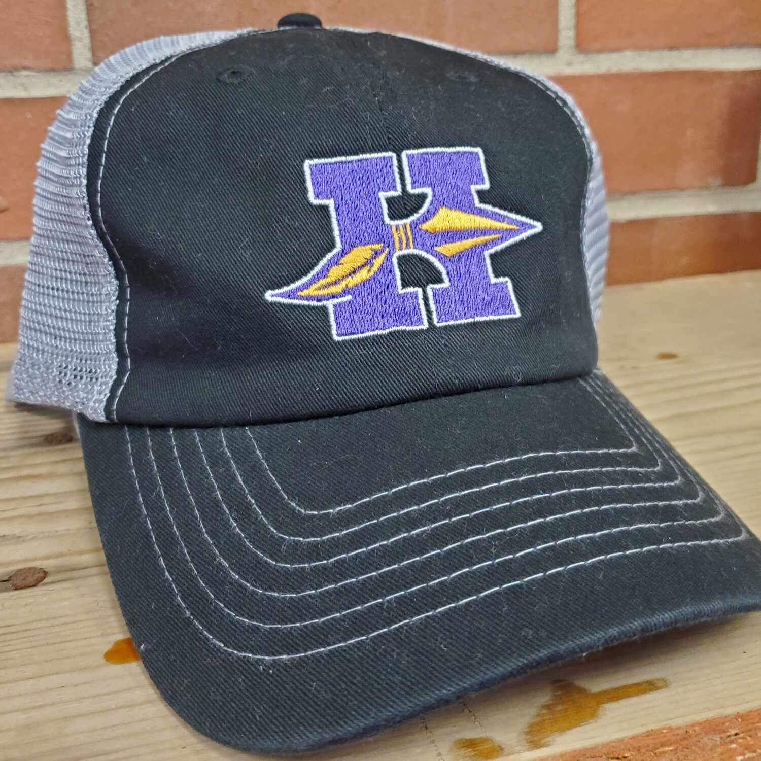 Hononegah Contrast-Stitch Mesh-Back Cap, Embroidered, 4 Color Options