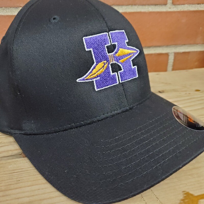 Hononegah Flexfit Twill Cap, Embroidered, Black