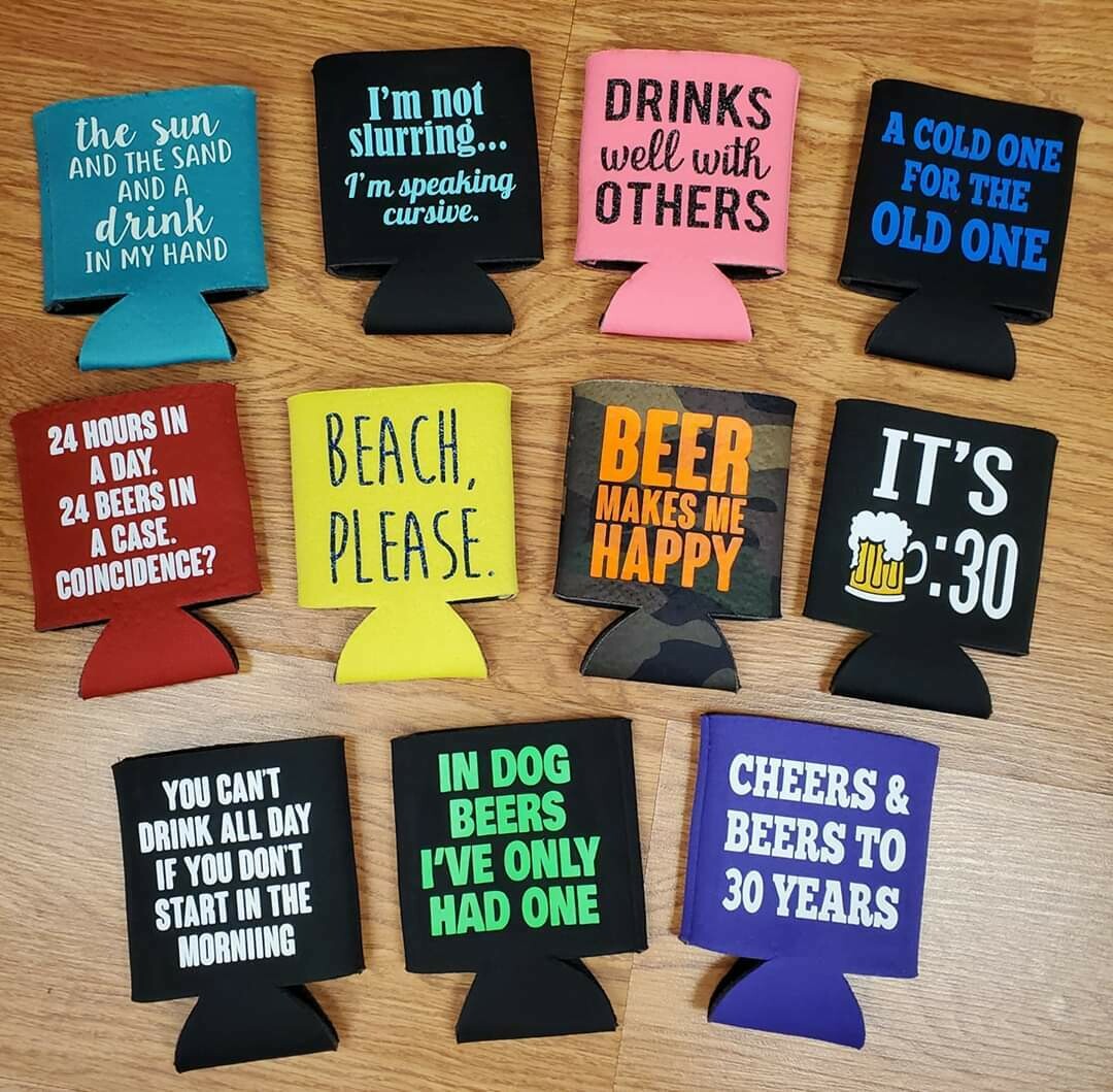 Can Holder, Can Koozie, Customizable