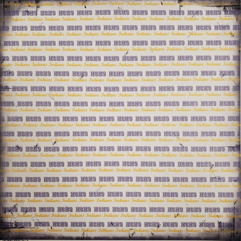 Hononegah Scrapbook Paper, Grungy HCHS School Pride, Purple &amp; Gold