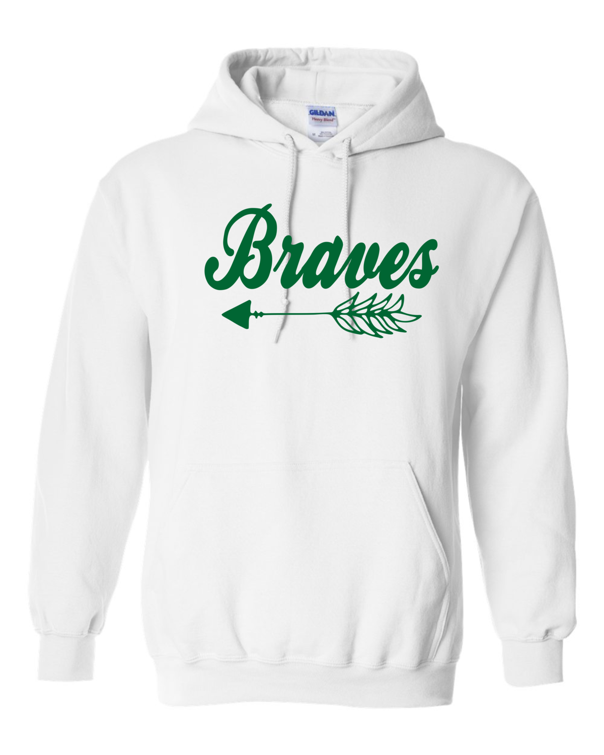 Braves Hooded Sweatshirt, 4 colors available, GLITTER LOGO