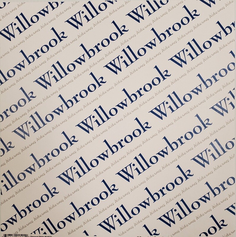 Willowbrook, Scrapbook Paper, Diagonal Pride, Blue &amp; Grey