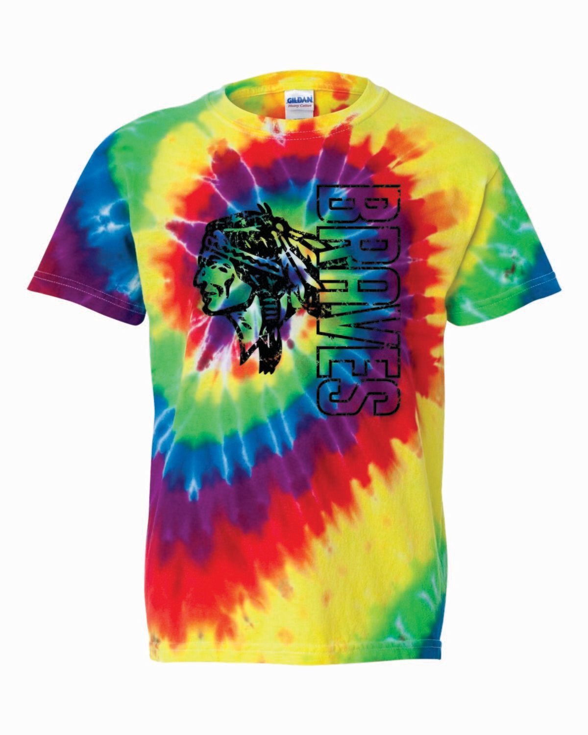 Braves Tie Dyed T-shirt, Rainbow