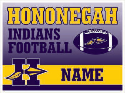 HONONEGAH FOOTBALL YARD SIGN WITH PERSONALIZED NAME