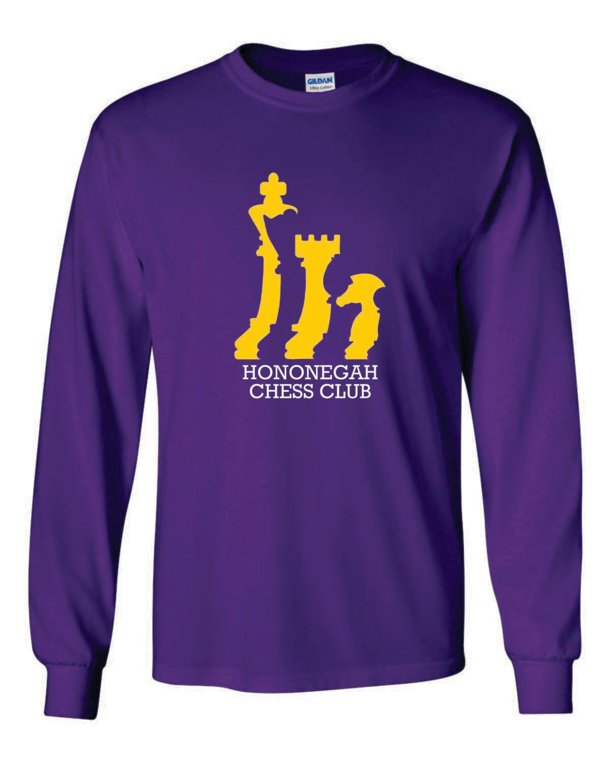 Hononegah Chess Club Long Sleeve T-shirt, Purple