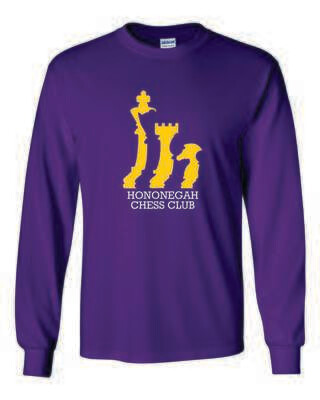 Hononegah Chess Club Long Sleeve T-shirt, Purple