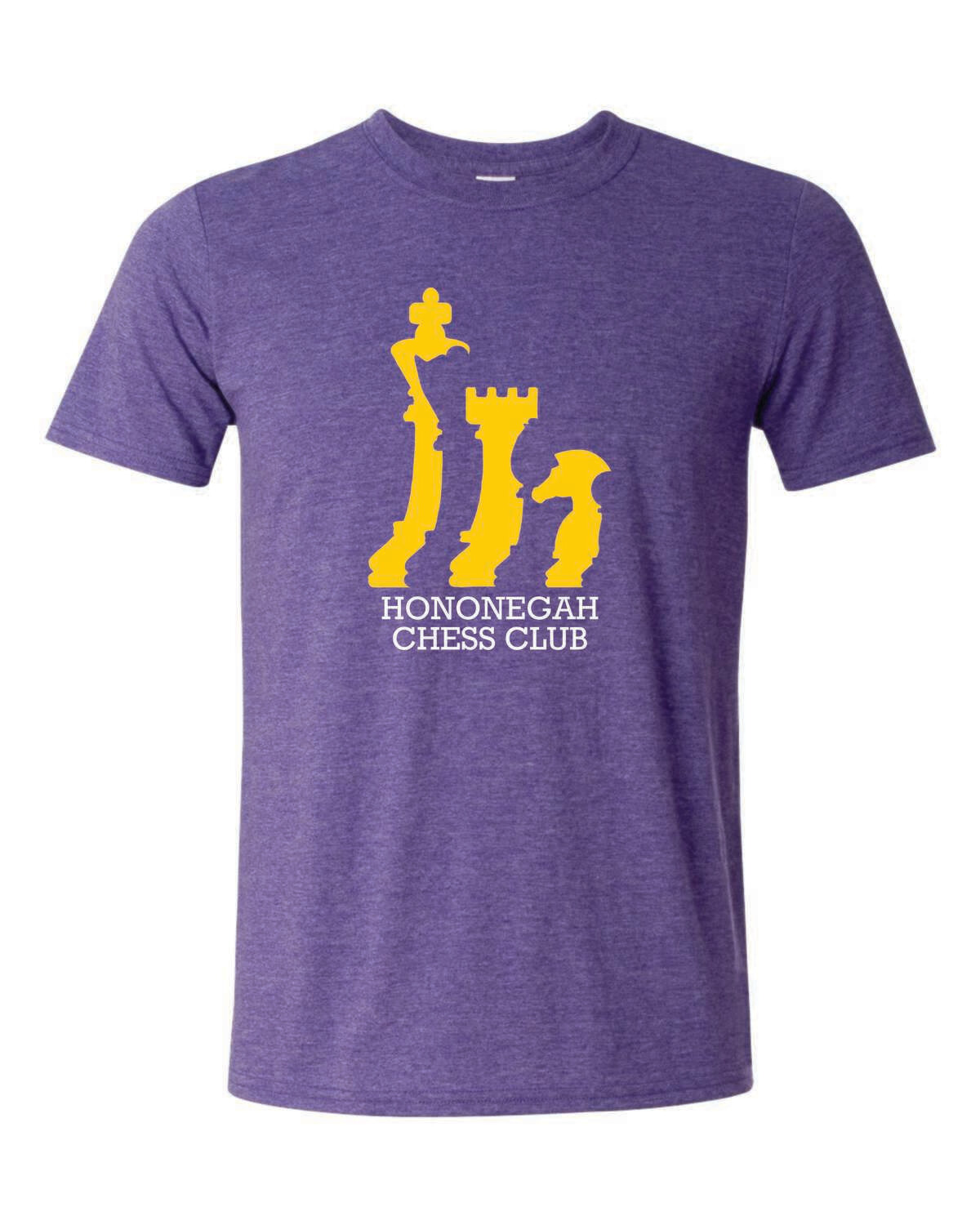 Hononegah Chess Club T-Shirt, Heather Purple