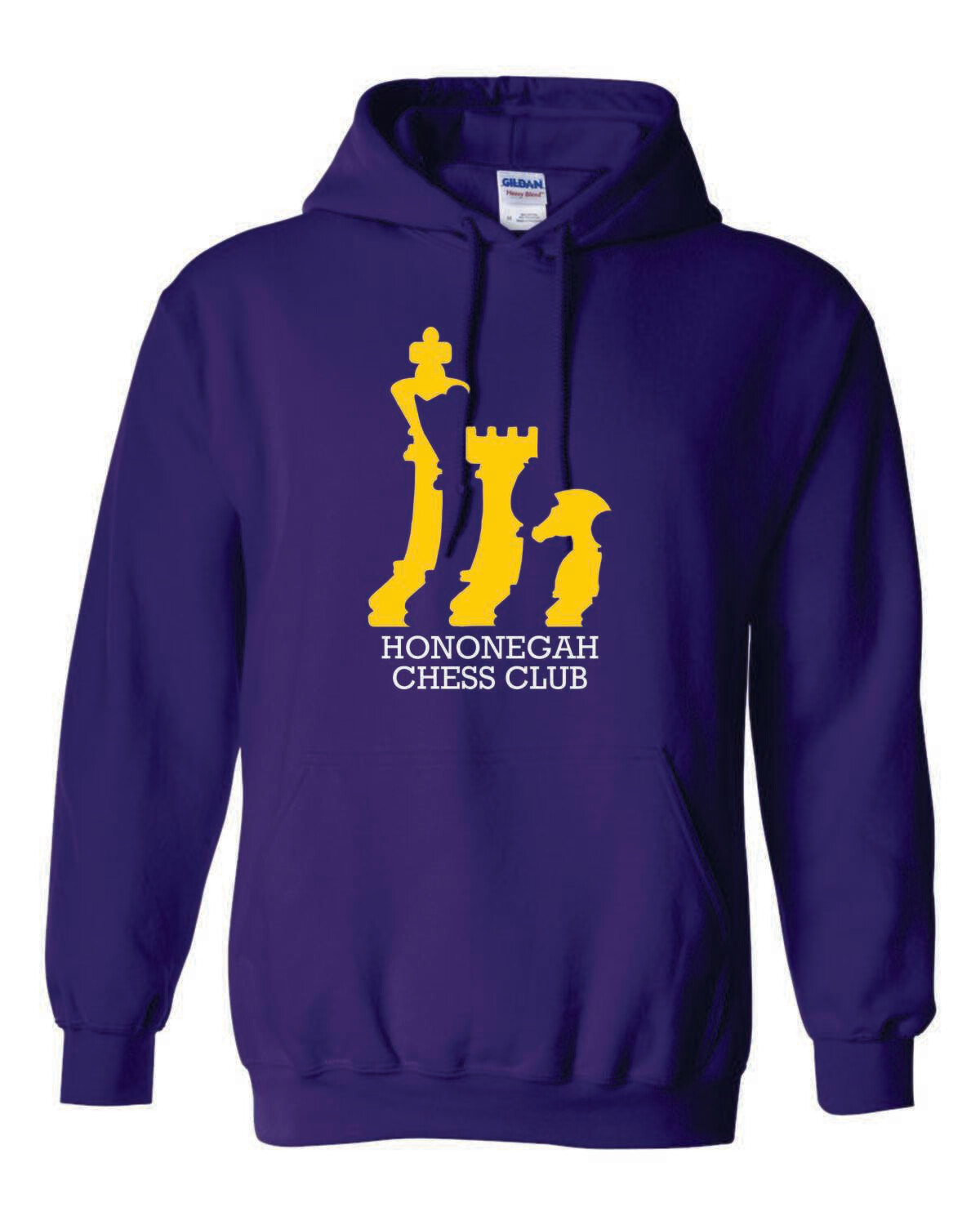 Hononegah Chess Club Hooded Sweatshirt, Purple