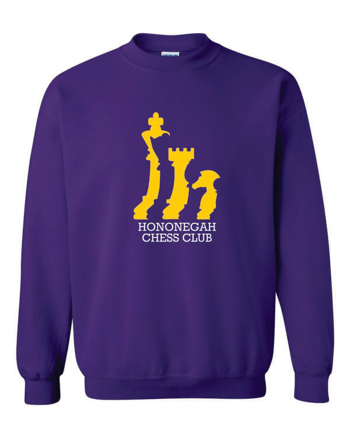 Hononegah Chess Club Crewneck Sweatshirt, Purple