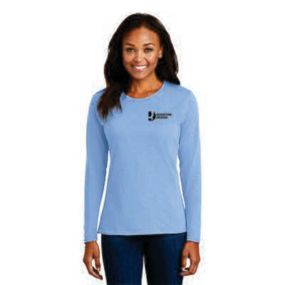Port & Company Ladies Long Sleeve T-shirt, 15 Colors Available