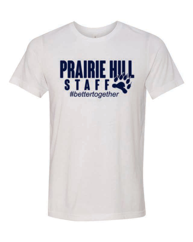 PRAIRIE HILL STAFF TRIBLEND T-SHIRT, 5 COLOR OPTIONS