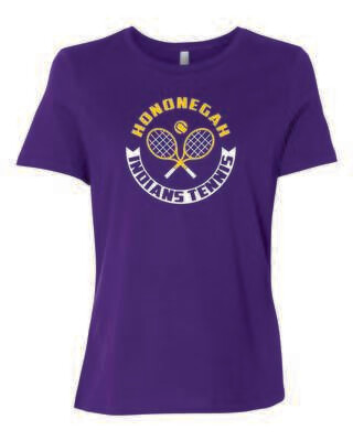 Hononegah Tennis Women's Relaxed Tee, 4 Color Options