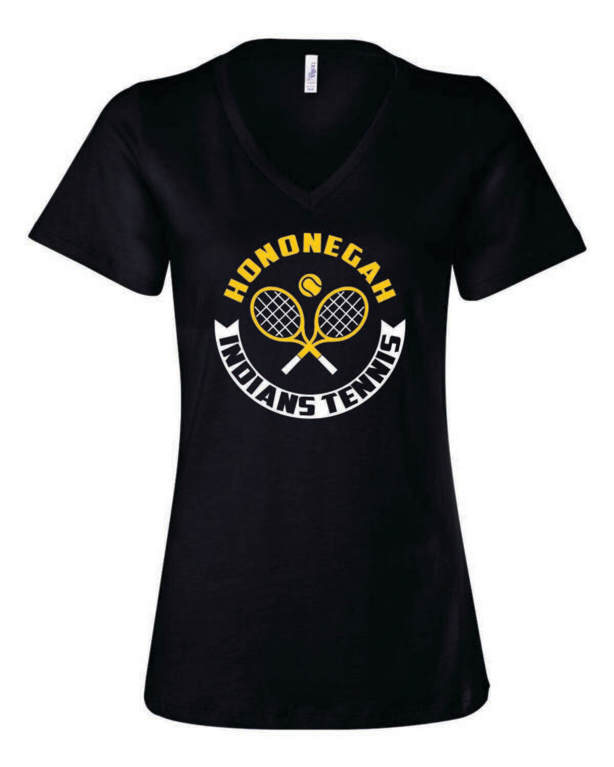 Hononegah Tennis Women's Relaxed V-Neck Tee, 3 Color Options