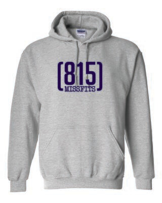 815 Missfits Gildan Hooded Sweatshirt, Sport Grey